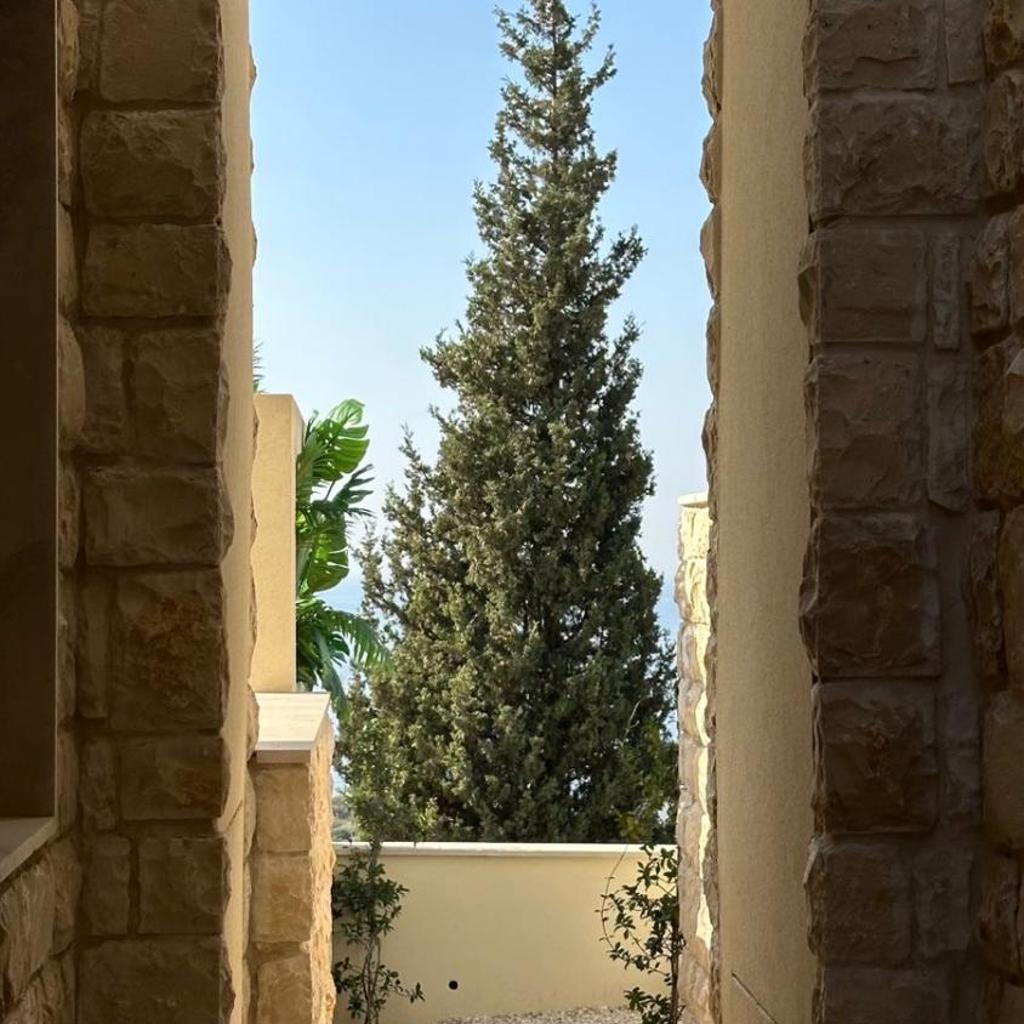 The Mediterranean framed through a stone arch at Via Lattea